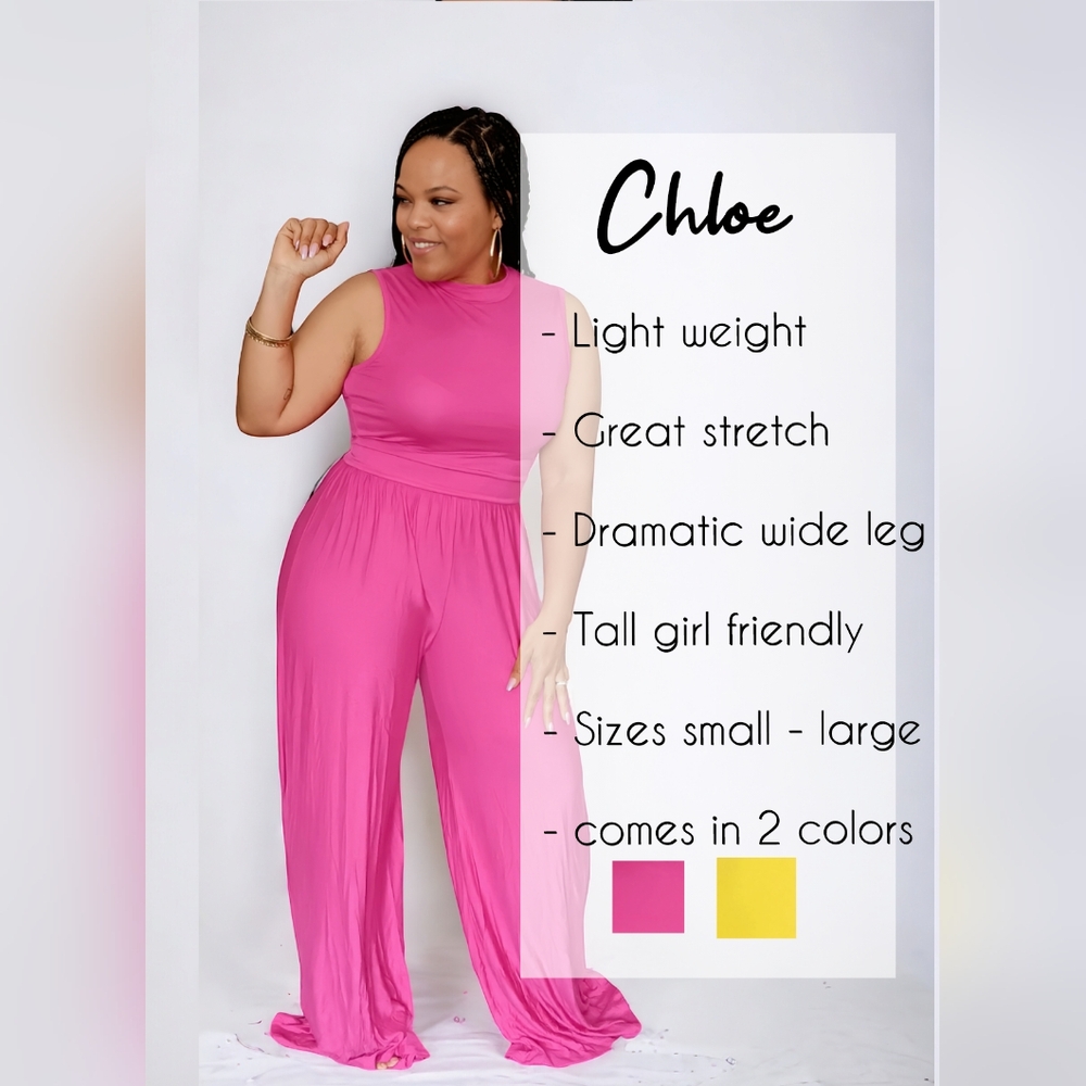 Chloe Pink Wide Leg Jumpsuit